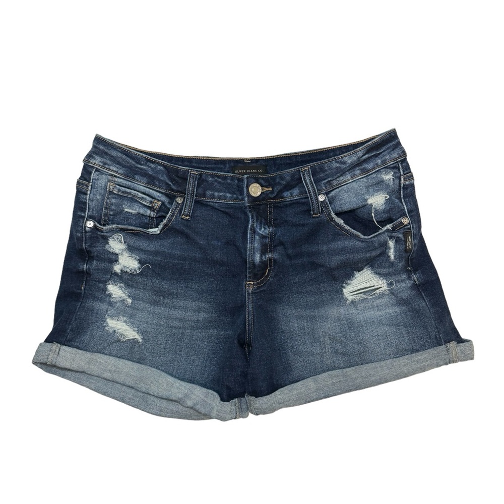 Silver Jean Boyfriend distressed shorts sz 32